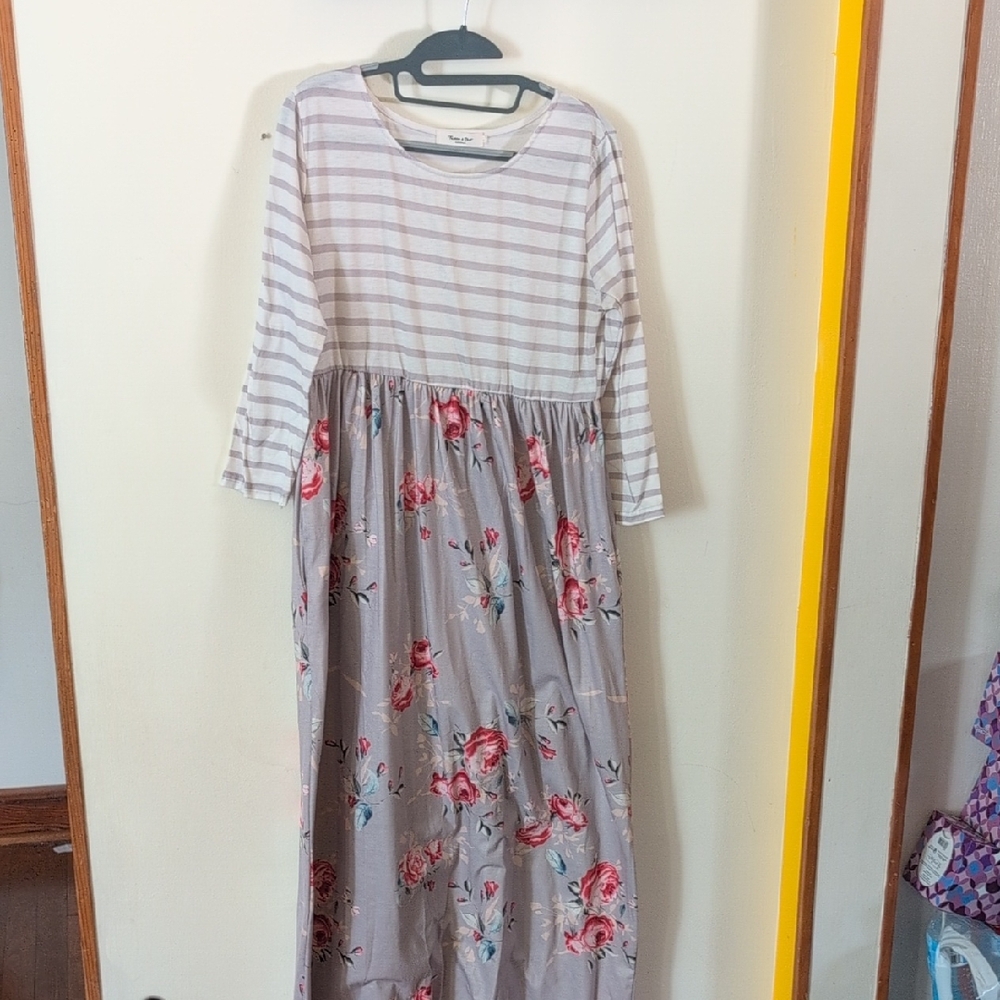 Floral Striped Dress